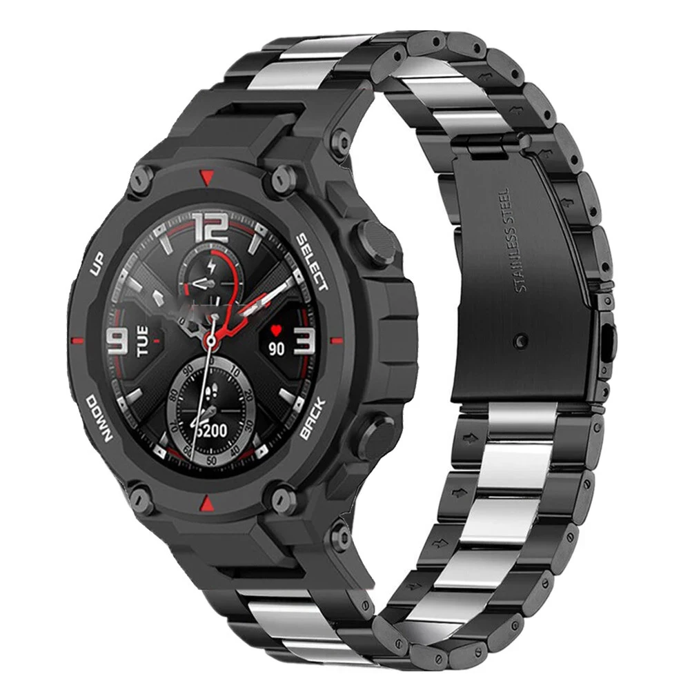 Classic Metal Stainless Steel Strap For Huami Amazfit T Rex 2/T-Rex 2 Smart Watch Replacement Accessories Watchband Bracelet
Classic Metal Stainless Steel Strap For Huami Amazfit T Rex 2/T-Rex 2 Smart Watch Replacement Accessories Watchband Bracelet