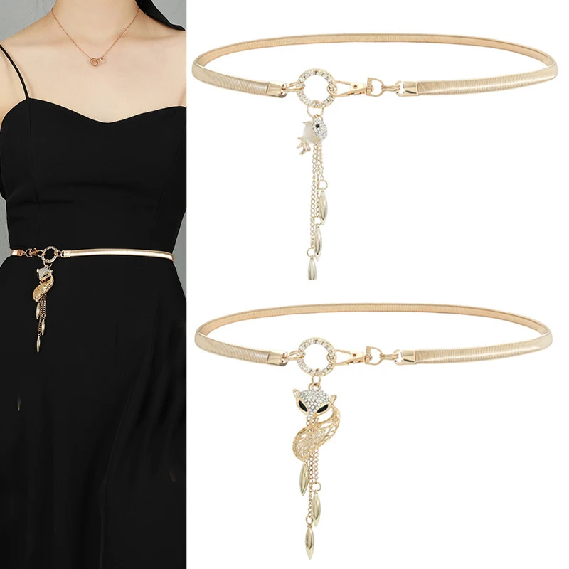 Gold Round Metal Chain Belt For Women Elegant High Waist Female Long Belts Dress Jeans Decorative Chain Straps Waistband
Gold Round Metal Chain Belt For Women Elegant High Waist Female Long Belts Dress Jeans Decorative Chain Straps Waistband