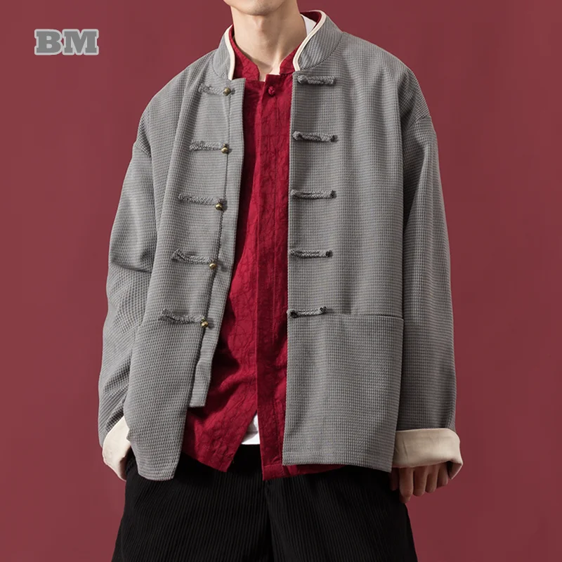 Chinese Traditional Dress Plus Size Corduroy Jacket For Men Clothing Vintage Stand Collar Coat Spring Autumn Loose Tops Male
Chinese Traditional Dress Plus Size Corduroy Jacket For Men Clothing Vintage Stand Collar Coat Spring Autumn Loose Tops Male