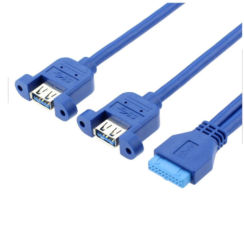 

The adapter cable with ears can fix the chassis 0.3M-8M USB3.0 data cable motherboard 20p to dual USB3.0 AF
