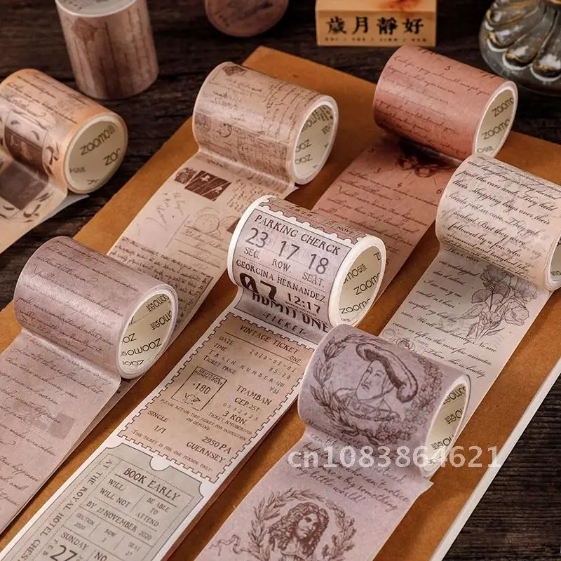Retro scrapbooking material accessories craft supplies 3m*5cm washi tape Decoration Diary Stationery stickers Album Stick Label
Retro scrapbooking material accessories craft supplies 3m*5cm washi tape Decoration Diary Stationery stickers Album Stick Label