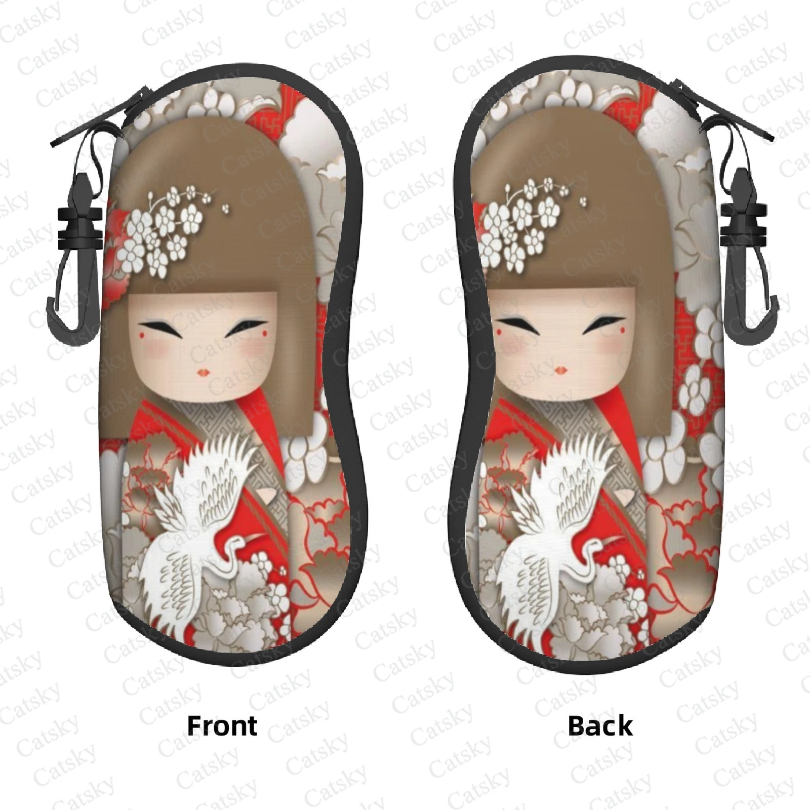 Japanese Red Sakura Kokeshi Doll Glasses case zipper sunglasses bag travel printed soft shell storage glasses case for men women
Japanese Red Sakura Kokeshi Doll Glasses case zipper sunglasses bag travel printed soft shell storage glasses case for men women