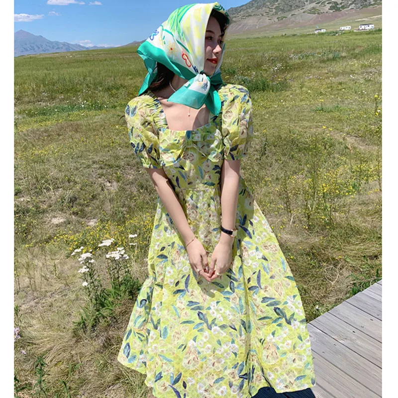 2023 Dress Summer New Large Women's Korean Version Retro First Love Wind Flower Color Square Neck Versatile Free Shipping
2023 Dress Summer New Large Women's Korean Version Retro First Love Wind Flower Color Square Neck Versatile Free Shipping