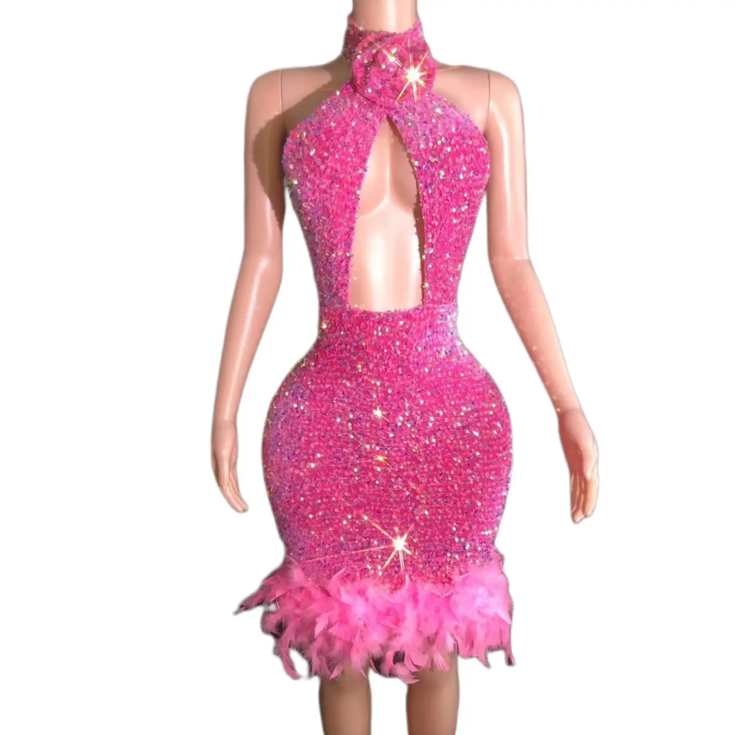 Sexy Women Cocktail Prom Gowns Luxury Sparkly Pink Sequin Feather Dresses Black Girl Short Prom Dresses 2024 Fenqiangwei
Sexy Women Cocktail Prom Gowns Luxury Sparkly Pink Sequin Feather Dresses Black Girl Short Prom Dresses 2024 Fenqiangwei