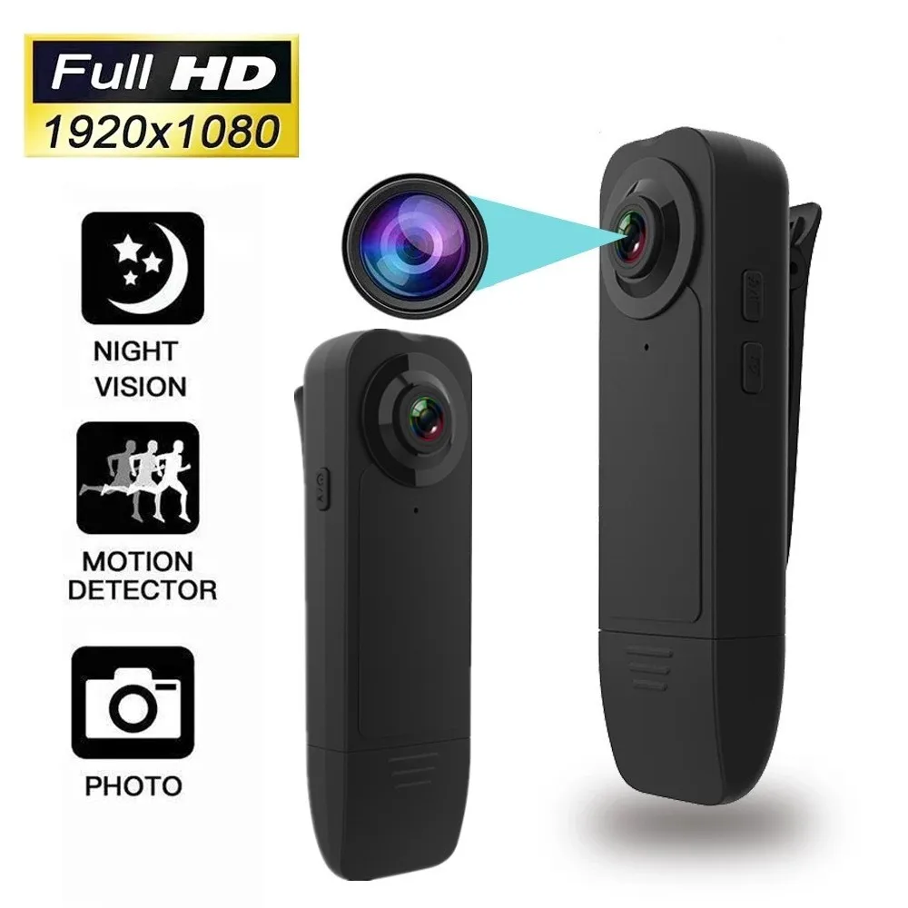 

Full HD 1080P Mini Camera Wearable Body Cam Digital Small Sport DV Micro Camcorder Video Recorder Loop Recording Camera