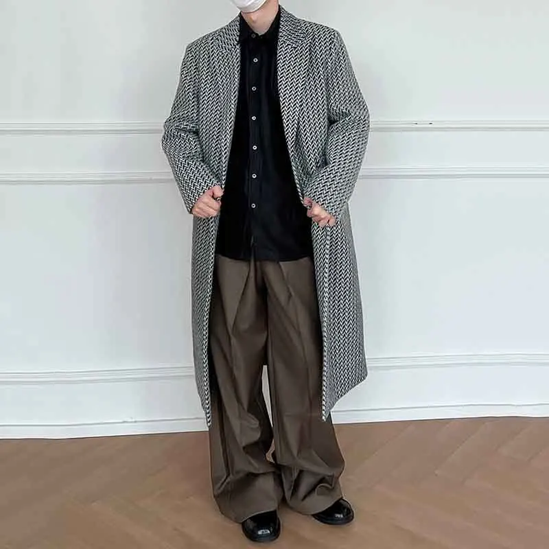 SYUHGFA 2024 Autumn Winter Men's Long Coat Korean Style Medium Long High Grade Loose Woolen Coat Business Male Coat
SYUHGFA 2024 Autumn Winter Men's Long Coat Korean Style Medium Long High Grade Loose Woolen Coat Business Male Coat