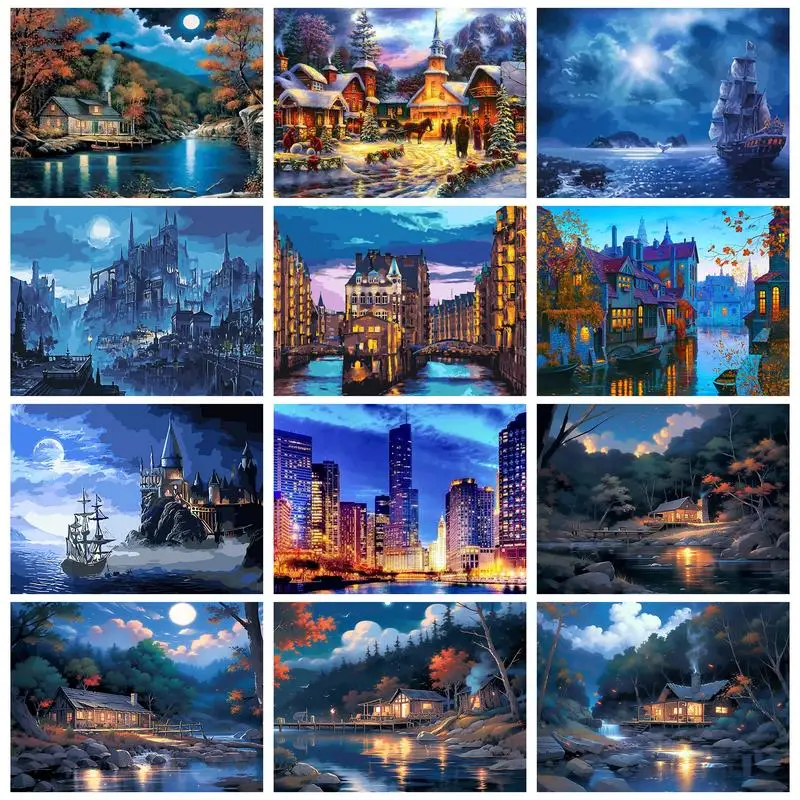 RUOPOTY Paint By Number Kit Rural Night Painting By Numbers Acrylic Paint On Canvas Home Wall Artwork With Frame
RUOPOTY Paint By Number Kit Rural Night Painting By Numbers Acrylic Paint On Canvas Home Wall Artwork With Frame