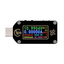 TC66 USB Tester PD Trigger Power Meter Type-C Voltage Current Tester Multimeter Ammeter Voltmeter Color LCD Display
TC66 USB Tester PD Trigger Power Meter Type-C Voltage Current Tester Multimeter Ammeter Voltmeter Color LCD Display