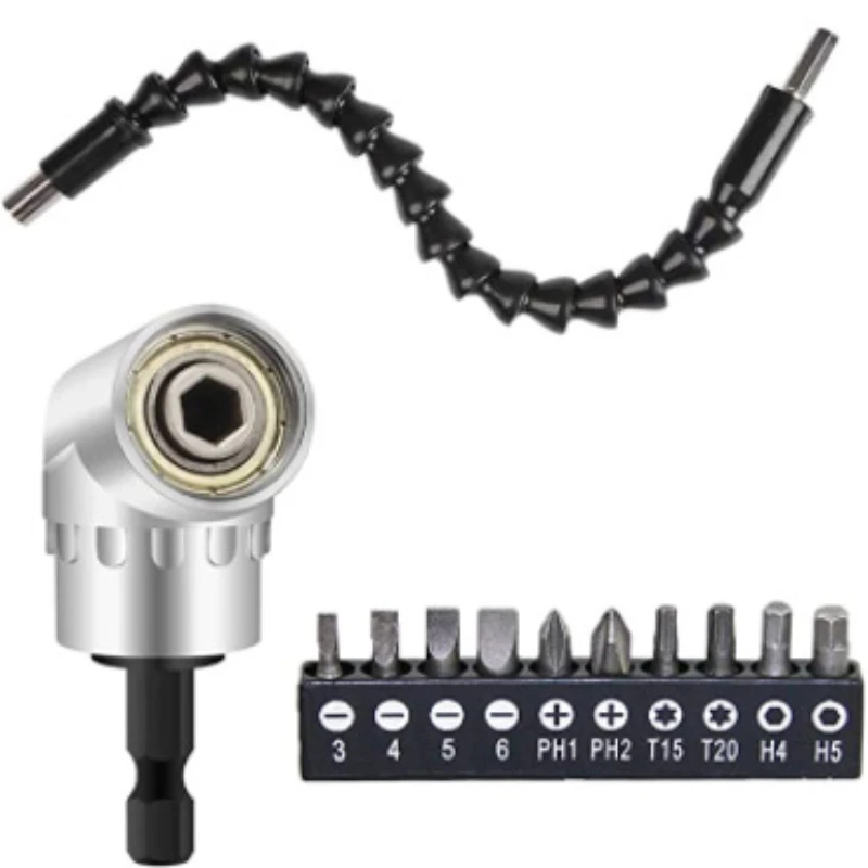 Screwdriver tool accessories 105-degree right-angle drill Hexagon flexible shaft extension bit kit power tool drilling kit
Screwdriver tool accessories 105-degree right-angle drill Hexagon flexible shaft extension bit kit power tool drilling kit