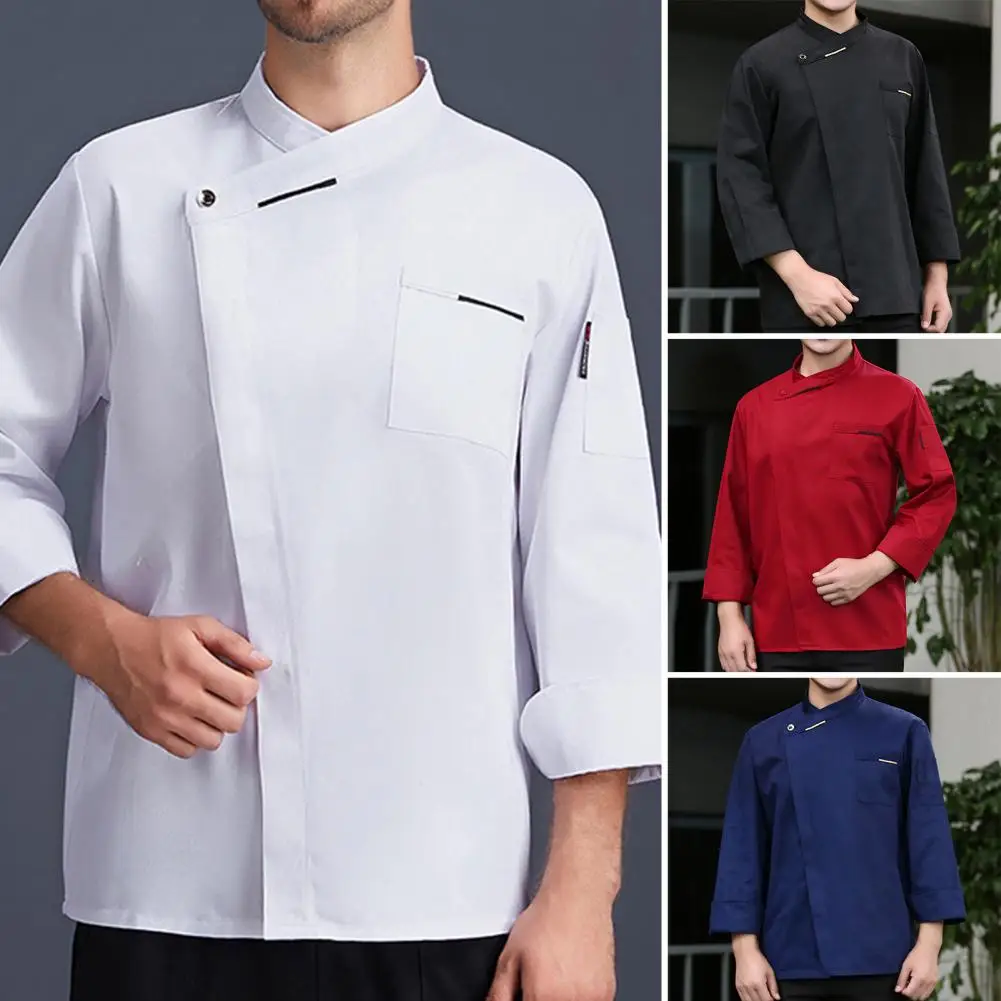 Chef Uniform Short Sleeves Asymmetric Chef Suit Hidden Placket Chef Shirt Sweat-wicking Breathable Waiter Shirt Bakery Uniform
Chef Uniform Short Sleeves Asymmetric Chef Suit Hidden Placket Chef Shirt Sweat-wicking Breathable Waiter Shirt Bakery Uniform