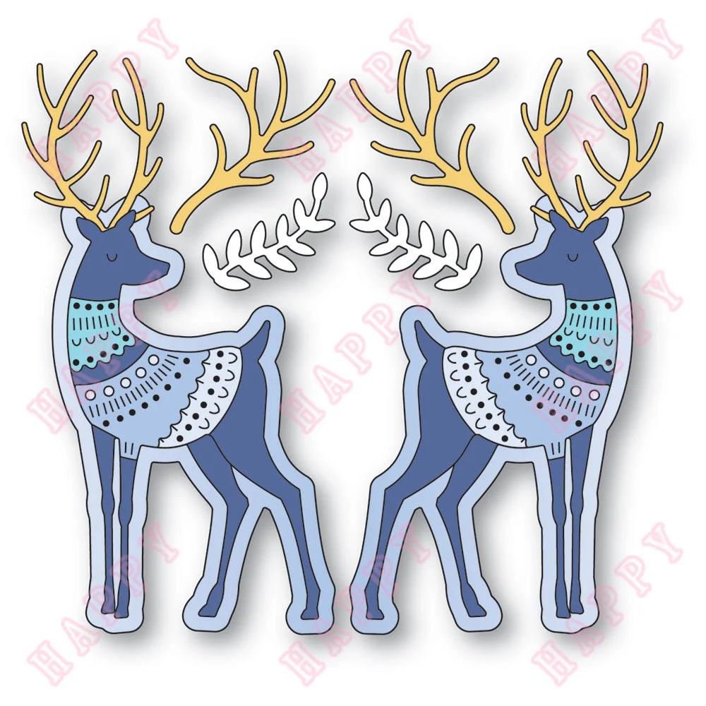 

New Merry Christmas Metal Cutting Dies Deer For DIY Craft Making Greeting Card Scrapbooking Diary Decoration Embossing Template