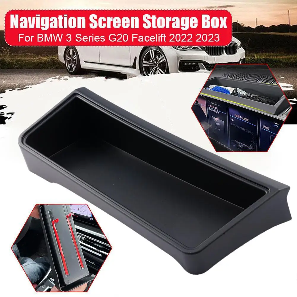 

Car Central Console Navigation Screen Storage Box For BMW 3 Series G20 Facelift 2022 2023 Interior Supplies Modification Bl Q4I3