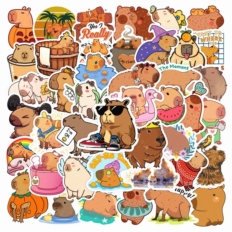 10/30/50PCS Cute Capybara PVC Sticker Aesthetic Children's Decoration Scrapbooking Sketchbook Korean Stationery School Supplies
10/30/50PCS Cute Capybara PVC Sticker Aesthetic Children's Decoration Scrapbooking Sketchbook Korean Stationery School Supplies