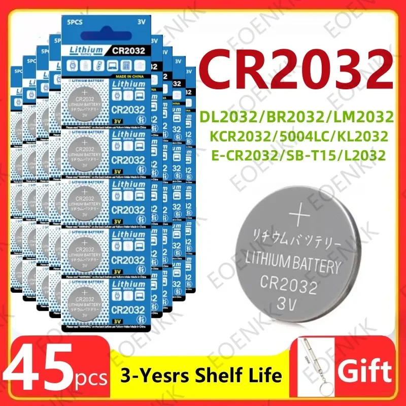 NEW 45PCS 3V CR2032 Lithium Button Battery BR2032 ECR2032 LM2032 5004LC Coin Cell Watch Batteries For Toy Clock Remote Control
NEW 45PCS 3V CR2032 Lithium Button Battery BR2032 ECR2032 LM2032 5004LC Coin Cell Watch Batteries For Toy Clock Remote Control