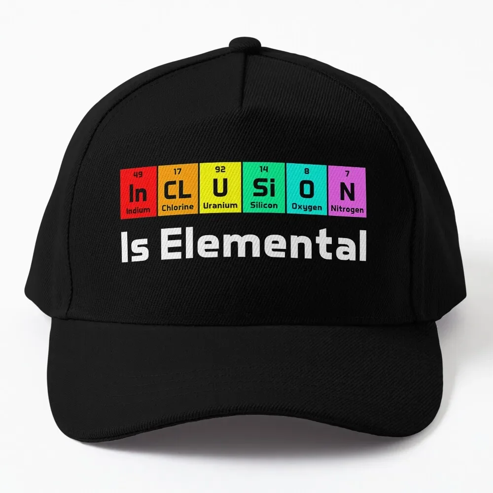 

Inclusion Is Elemental LGBT Flag Gay Pride Baseball Cap Anime Golf Hat Man Sun Hat For Children Mens Hats Women's
