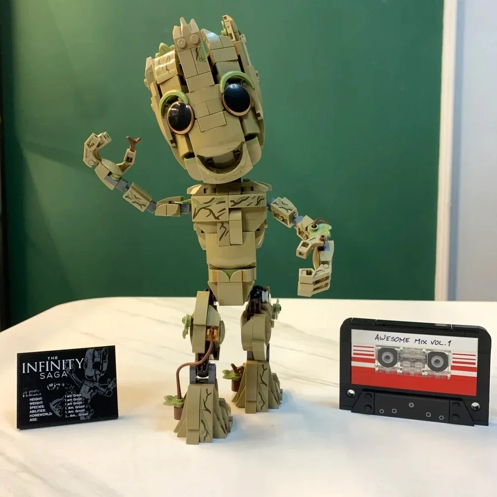 Super Heroes MOC 2014 Marvel Movie I am Groot Bricks Toy Super Heroes MOC 2014 Marvel Movie I am Groot Bricks Toy