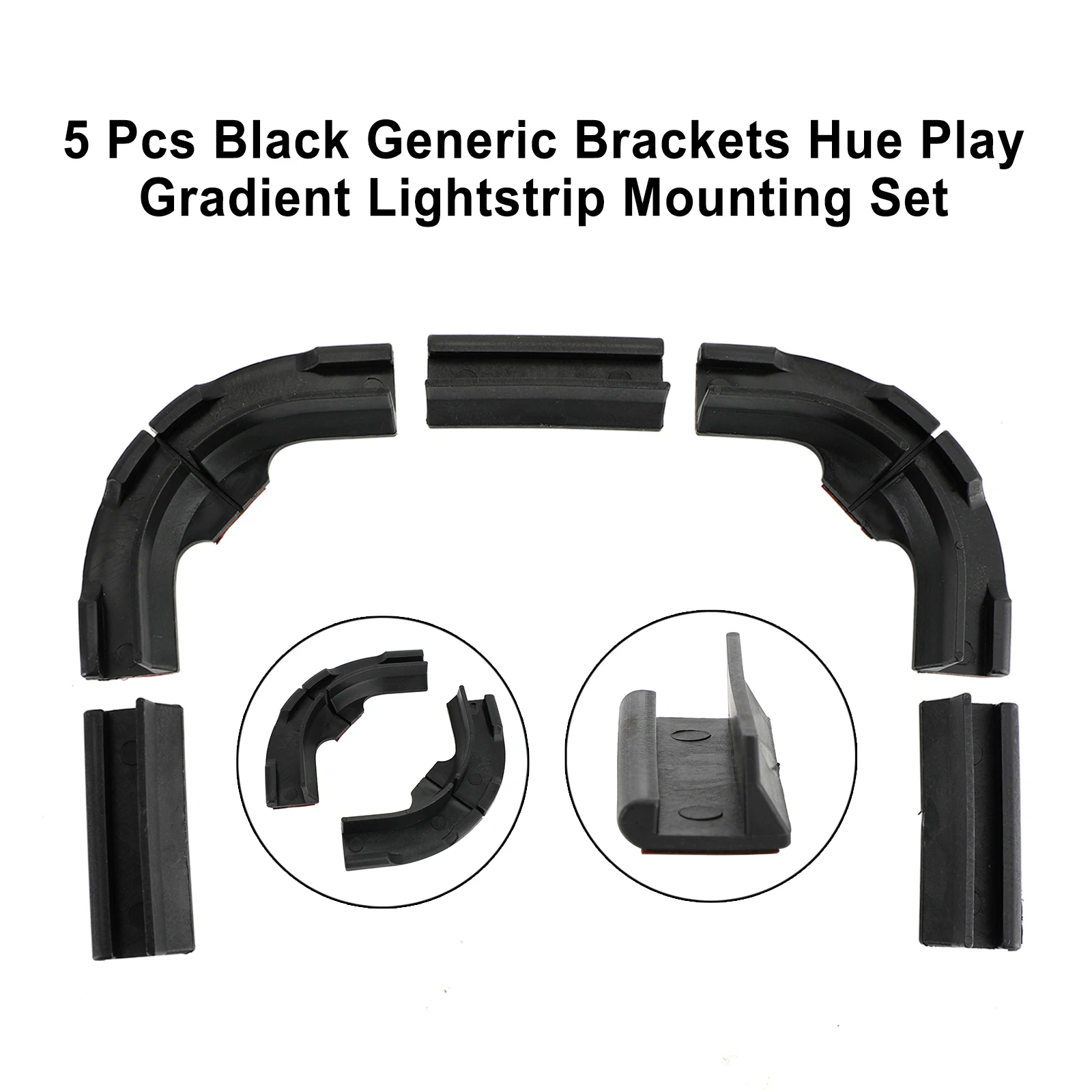 Artudatech 5 Pcs Black Generic Brackets Hue Play Gradient Lightstrip Mounting Set
Artudatech 5 Pcs Black Generic Brackets Hue Play Gradient Lightstrip Mounting Set