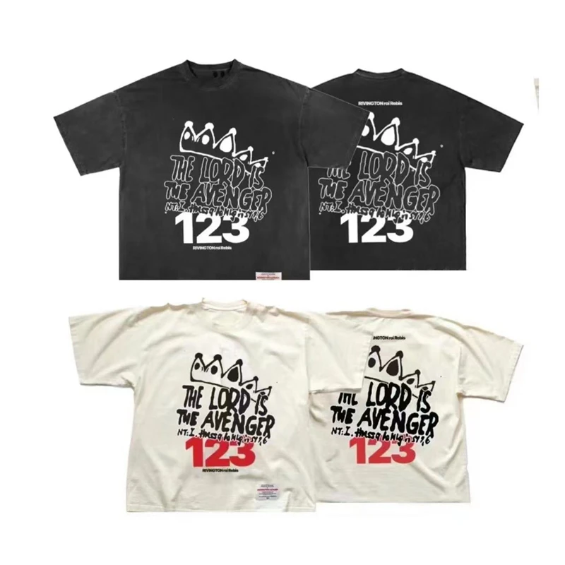 2023 Summer The Avenger Washed Crown Print RRR123 Short Sleeve T Shirt Men Women Best Quality T-shirts Casual RRR-123 Tops Tee
2023 Summer The Avenger Washed Crown Print RRR123 Short Sleeve T Shirt Men Women Best Quality T-shirts Casual RRR-123 Tops Tee