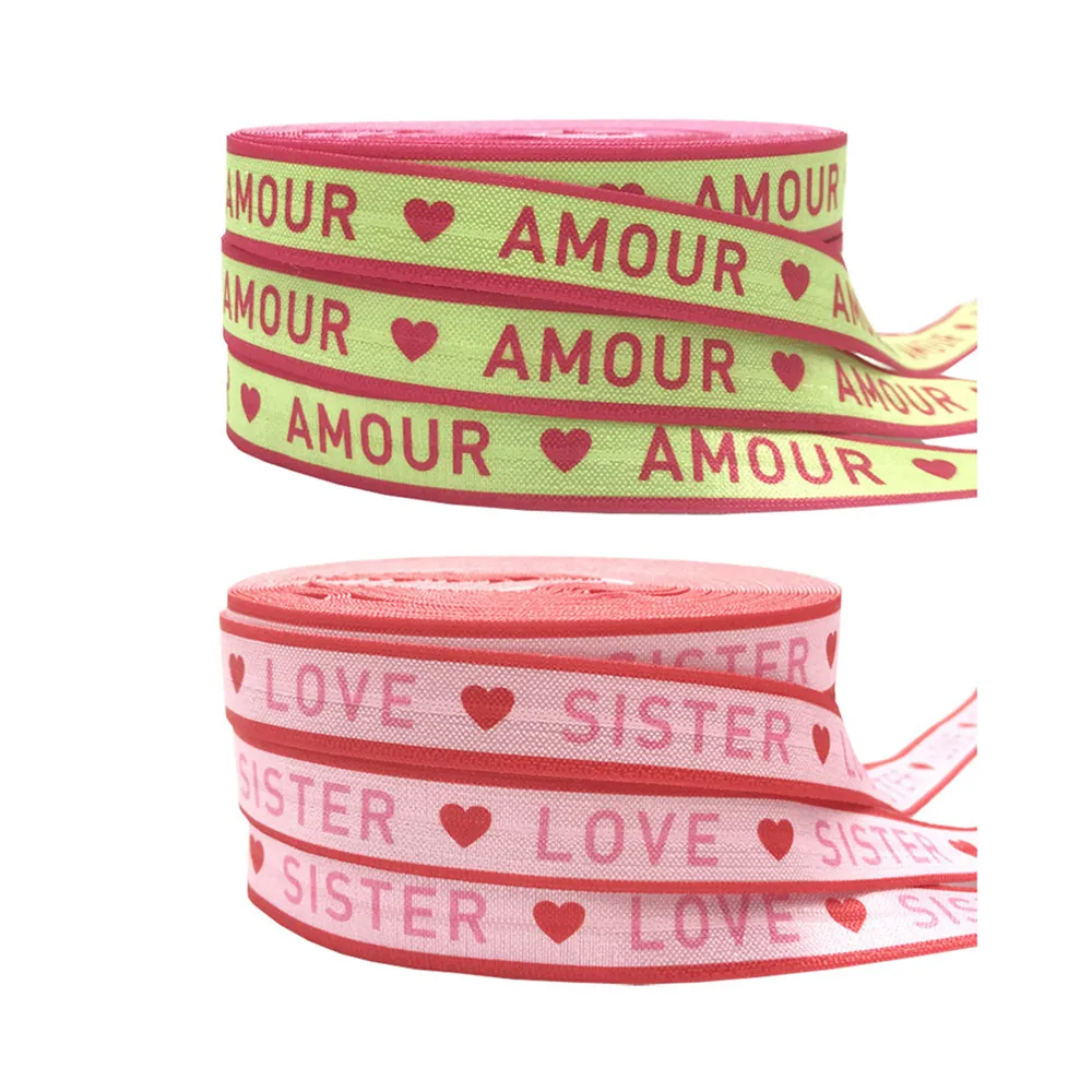 10Yard LOVE SISTER VIBES GOOD Print Letters Fold Over Elastic 15MM FOE Ribbon For DIY Headwear Gift Webbing Accessories
10Yard LOVE SISTER VIBES GOOD Print Letters Fold Over Elastic 15MM FOE Ribbon For DIY Headwear Gift Webbing Accessories