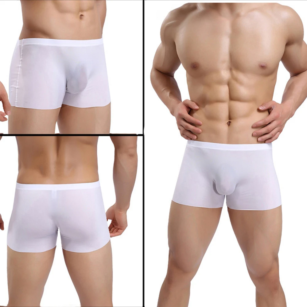 Mens Pouch Boxers Briefs Seamless Ultra-thin Sheer See-through Underwear Trunks Breathable Bugle Pouch Panties Boxer Shorts
Mens Pouch Boxers Briefs Seamless Ultra-thin Sheer See-through Underwear Trunks Breathable Bugle Pouch Panties Boxer Shorts