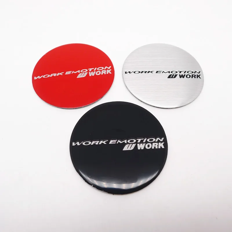 

4pcs/Lot 45mm 50mm 56mm 65mm W Work Emotion Wheels Center Cap Sticker Emblem Car Hubcaps Cover Logo Badge Aluminum