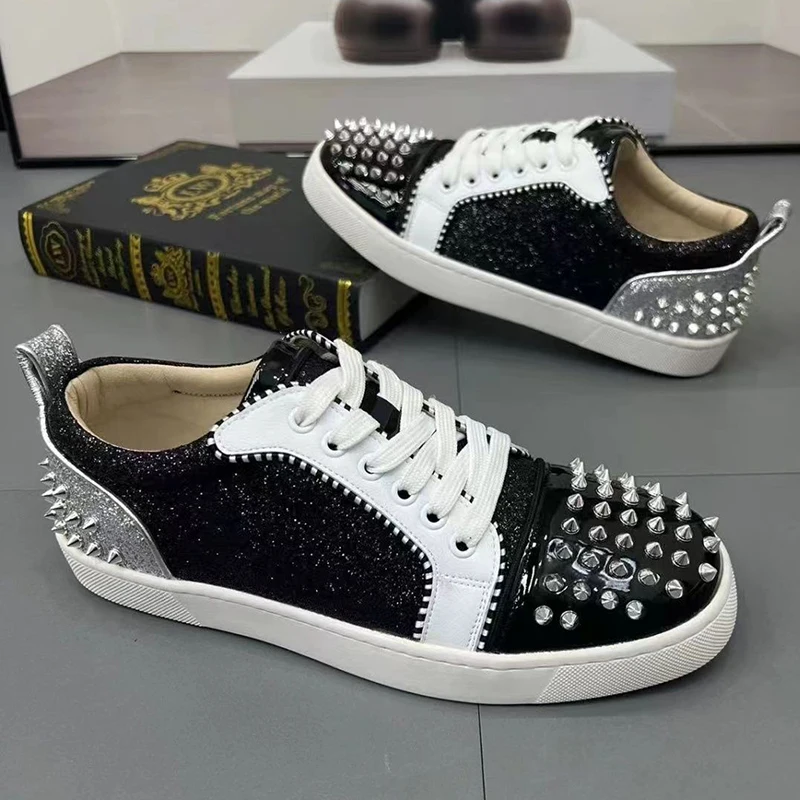 mens fashion punk rock dresses original leather shoes trendy rivet shoe breathable flat sneakers youth nightclub footwear zapato
mens fashion punk rock dresses original leather shoes trendy rivet shoe breathable flat sneakers youth nightclub footwear zapato