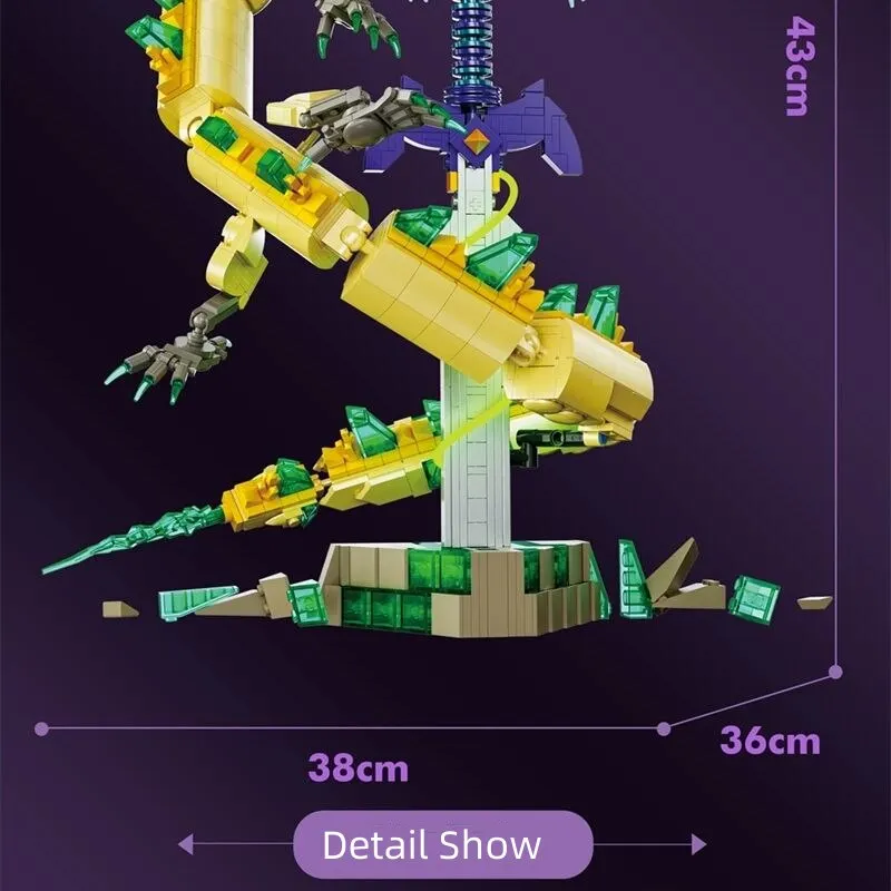 MOC Bricks Zeldaing Wild Breath Master Sword Tears of the White Dragon Desktop Ornaments Building Blocks Assembly Toy Kids Gifts MOC Bricks Zeldaing Wild Breath Master Sword Tears of the White Dragon Desktop Ornaments Building Blocks Assembly Toy Kids Gifts