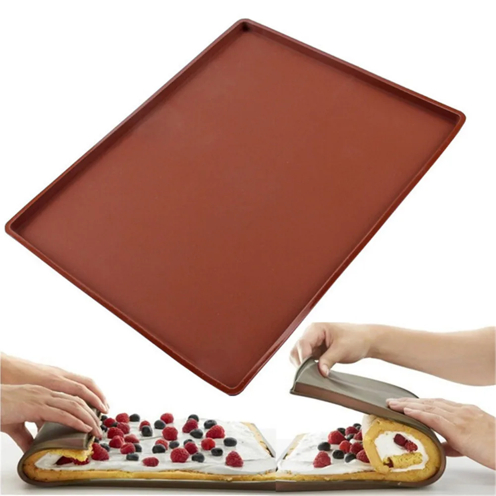 Multifunctional Silicone Cake Roll Mat Bakeware Tray Pan Painted Pad Pastry Swiss Roll Baking Mold Tool for Kitchen New
Multifunctional Silicone Cake Roll Mat Bakeware Tray Pan Painted Pad Pastry Swiss Roll Baking Mold Tool for Kitchen New