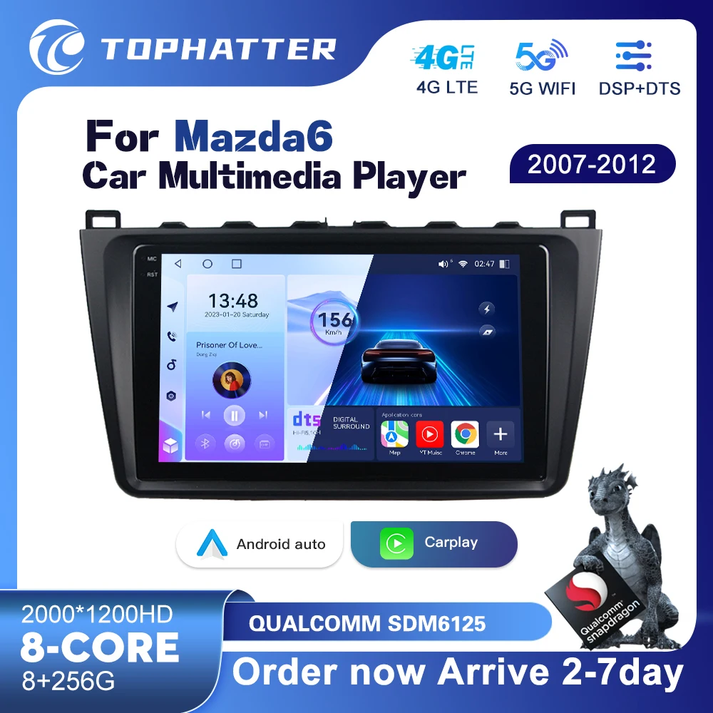 For Mazda 6 2007-2012 Android 13 Multimedia Radio Player Car Radio GPS Navigation Video Stereo Audio Head Unit 2DIN DVD
For Mazda 6 2007-2012 Android 13 Multimedia Radio Player Car Radio GPS Navigation Video Stereo Audio Head Unit 2DIN DVD