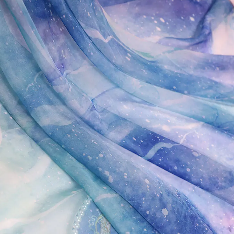 Starry Sky Gradient Chiffon Fabric DIY Starry Dream Costumes Dress Sewing Craft Chinese Style Hanfu Handmade Material 1x1.5m
Starry Sky Gradient Chiffon Fabric DIY Starry Dream Costumes Dress Sewing Craft Chinese Style Hanfu Handmade Material 1x1.5m