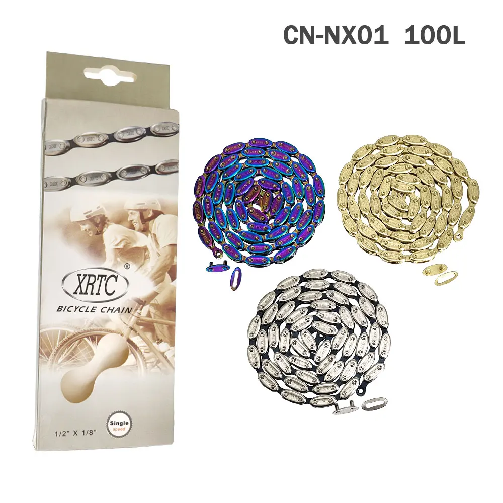 NX01 Single Speed Bicycle Chain 100 Link NX01 Bike Olive Chain Fixed Gear Mountain Bike Road Bicycle Chain with Quick-link Parts
NX01 Single Speed Bicycle Chain 100 Link NX01 Bike Olive Chain Fixed Gear Mountain Bike Road Bicycle Chain with Quick-link Parts