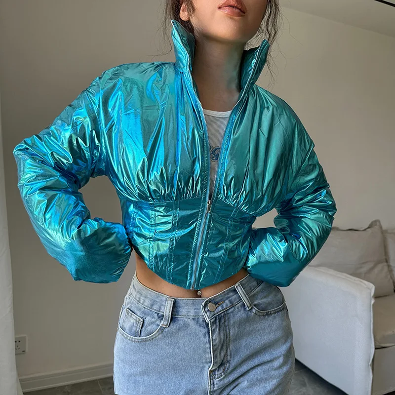 Women Fashion Droped Out Shoulder Long Sleeve Keep Warm Zipper Fly Mini Moto Biker Style Blue Parkas Jacket Coats
Women Fashion Droped Out Shoulder Long Sleeve Keep Warm Zipper Fly Mini Moto Biker Style Blue Parkas Jacket Coats