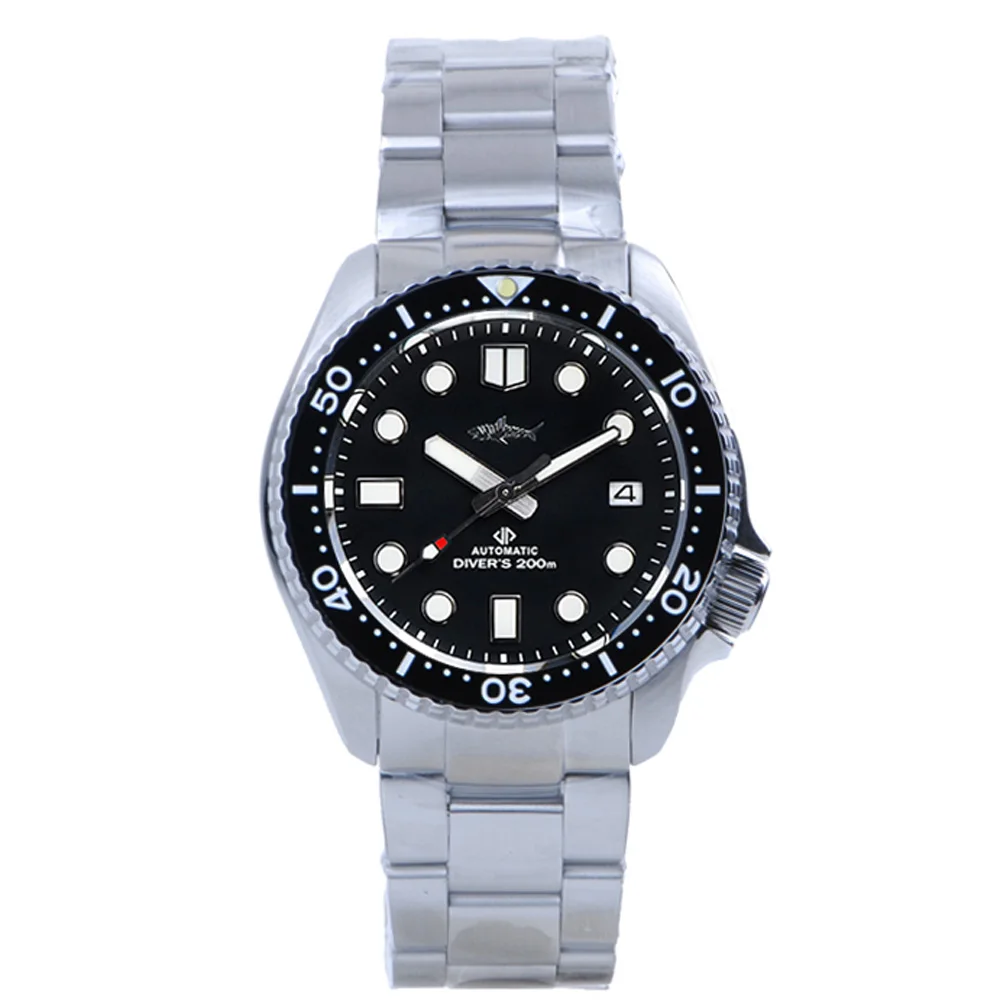 

Heimdallr Men's Dive Watch SKX007 Black Dial Sapphire Ceramic Bezel NH35 Automatic Movement 20Bar Waterproof Steel Bracelet Lume