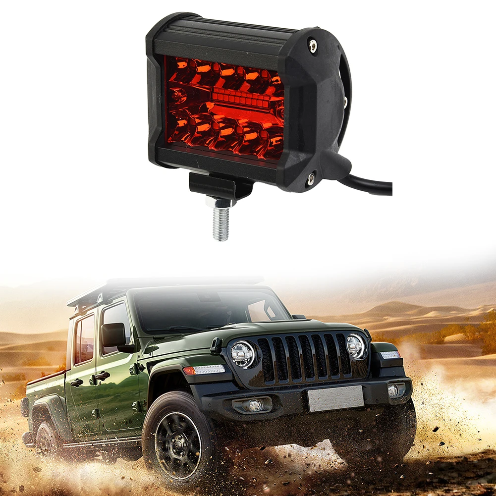 

4 Inch LED Work Light Bar Flood Spot Lights Driving Lamp Offroad Car Truck ATV 20LED 60W 24V Red Spotlight Car Lights