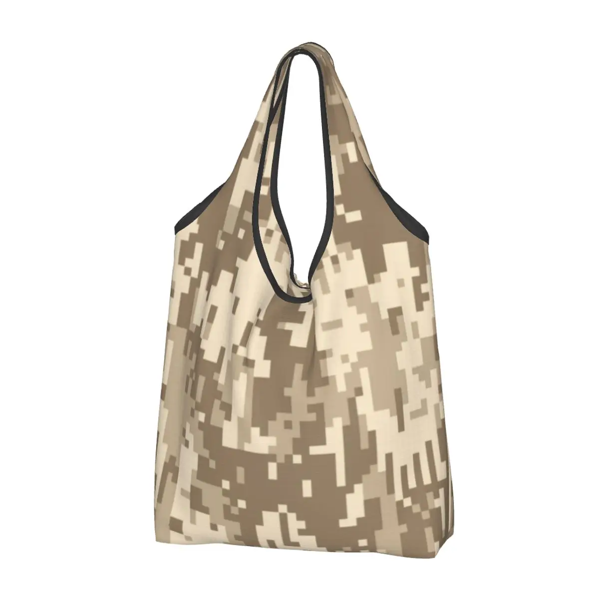 

Reusable Desert Digital Camo Shopping Bag Women Tote Bag Portable Multicam Military Camouflage Grocery Shopper Bags