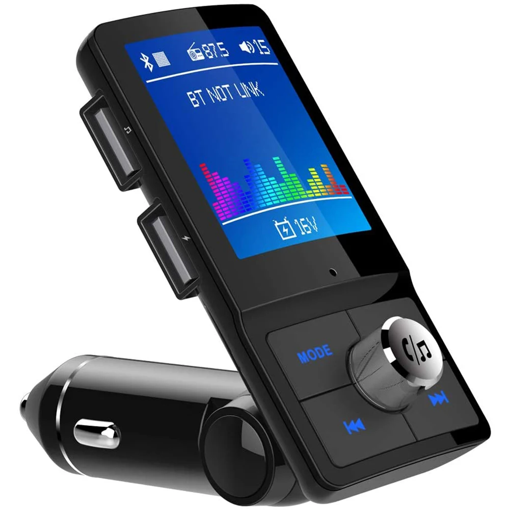 

BC43 Car Bluetooth FM Transmitter MP3 Player Wireless USB Car Charger Adapter 1.8Inch LCD Color Screen Audio Receiver