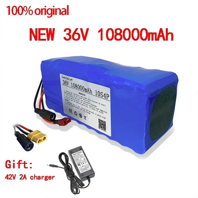 New Original 36V Battery 10S4P 108Ah 36v 18650 Battery pack 500W 42V 108000mAh for Ebike electric bicycle with BMS 42V Charger
New Original 36V Battery 10S4P 108Ah 36v 18650 Battery pack 500W 42V 108000mAh for Ebike electric bicycle with BMS 42V Charger