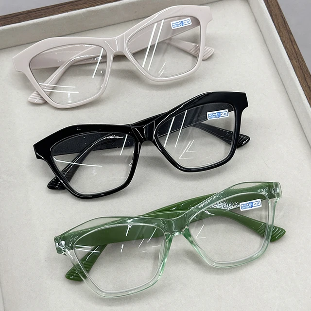 Lunettes de lecture œil de chat personnalisées pour hommes et femmes, verres transparents, lunettes de presbytie, protection des yeux bloquant la lumière bleue, rétro 2