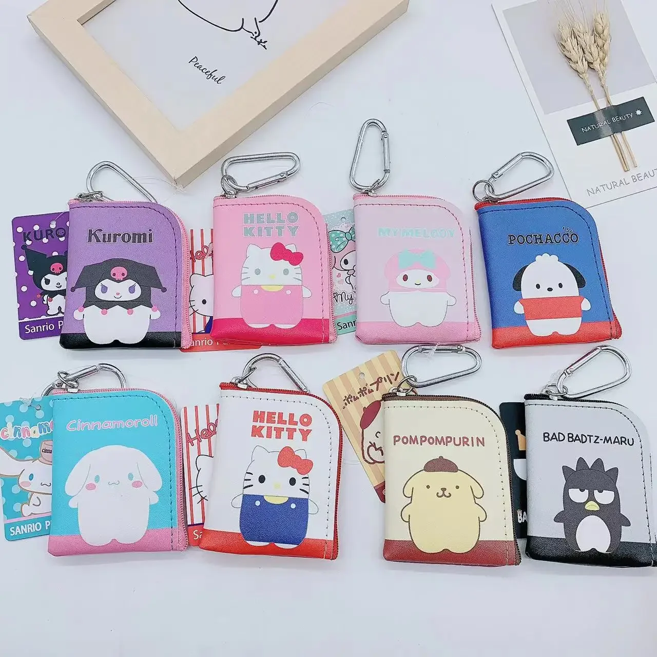 Sanrioed Kawaii Anime Cartoon series My melody Kuromi High-value cute girl mini coin purse keychain storage bag holiday gift
Sanrioed Kawaii Anime Cartoon series My melody Kuromi High-value cute girl mini coin purse keychain storage bag holiday gift