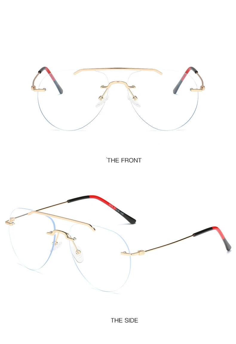 Double Beam Rimless Glasses for Men Women Oversized Anti Blue Light Eyeglasses Flat Mirror Optical Prescription Glasses Frame 8 Mallzona Sc96557453eb14b4c9e2a2d564cbf1433n Double Beam Rimless Glasses for Men Women Oversized Anti Blue Light Eyeglasses Flat Mirror Optical Prescription Glasses Frame Mallzona