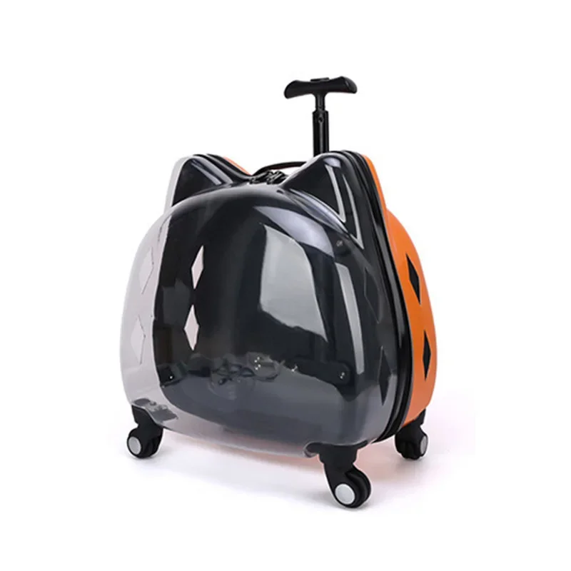 

Portable pet cart with large capacity and breathable space capsule outside the pet trolley box