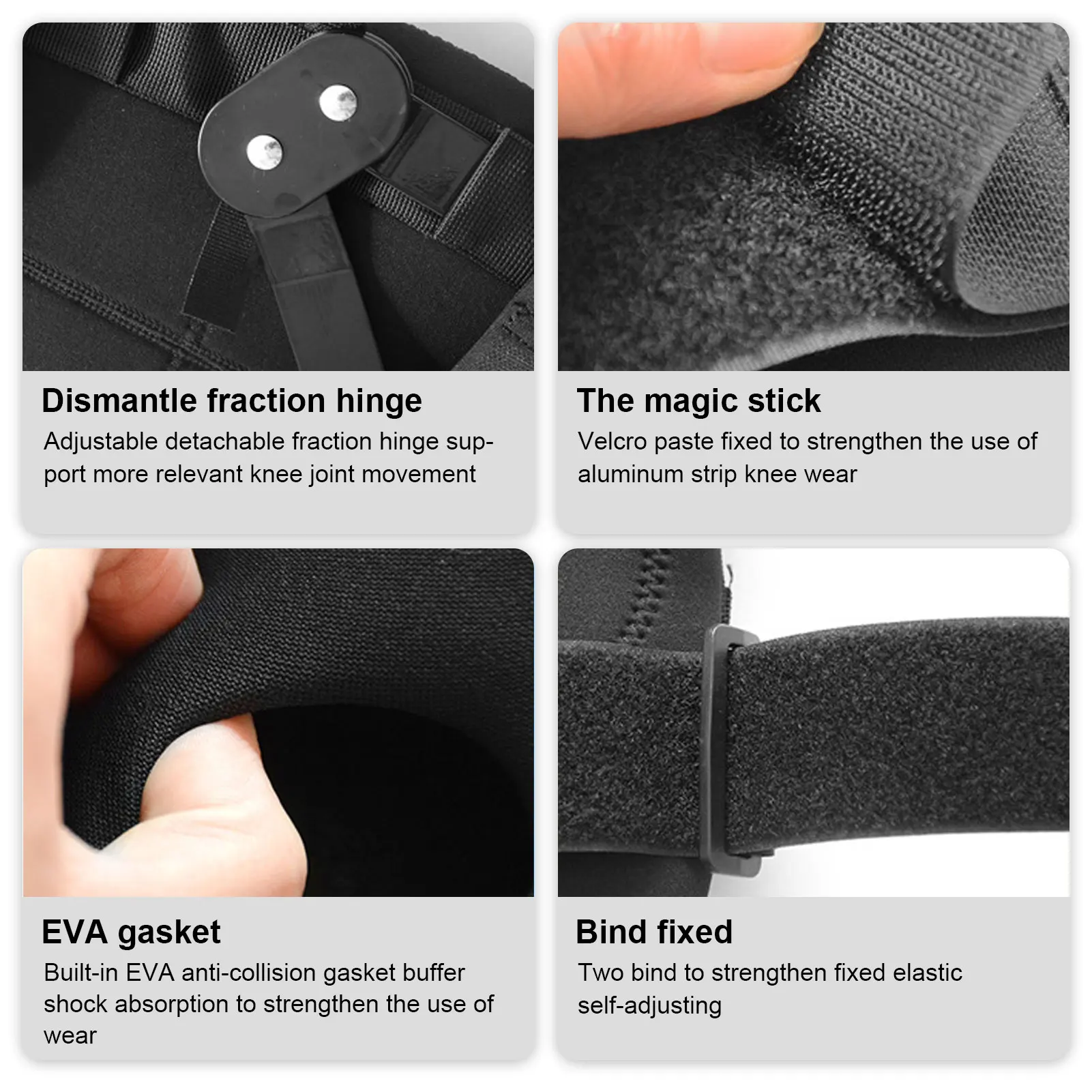 Hinged Knee Brace Patella Support Runners Sport Knee Braces For Men And Women With Side Hinged Stabilizers With Protective EVA
Hinged Knee Brace Patella Support Runners Sport Knee Braces For Men And Women With Side Hinged Stabilizers With Protective EVA