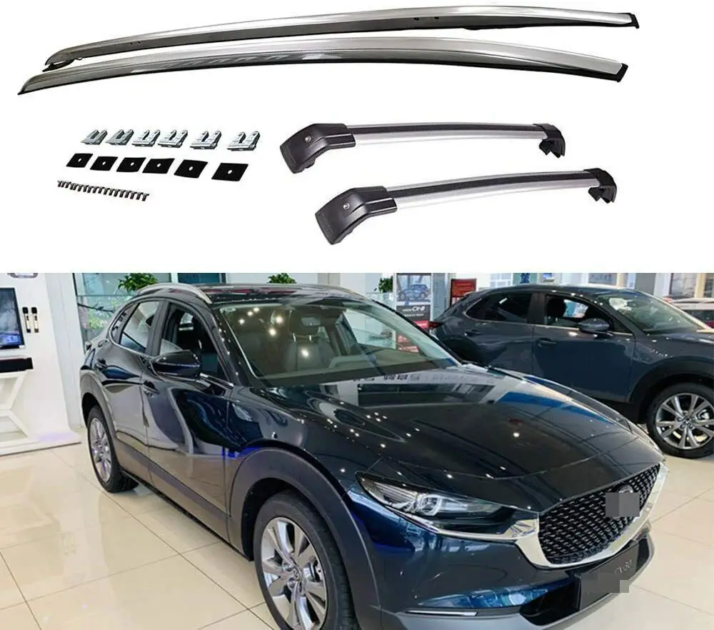 

Aluminum Roof Rail Rack Cross Bar Crossbar Fits for Mazda CX-30 CX30 2020 2021