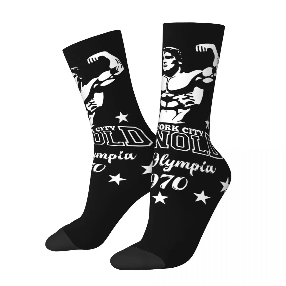 

Fashion Men's Socks Casual Arnold Schwarzenegger Mr Olympia Sock High Quality Women Stockings Spring Summer Autumn Winter