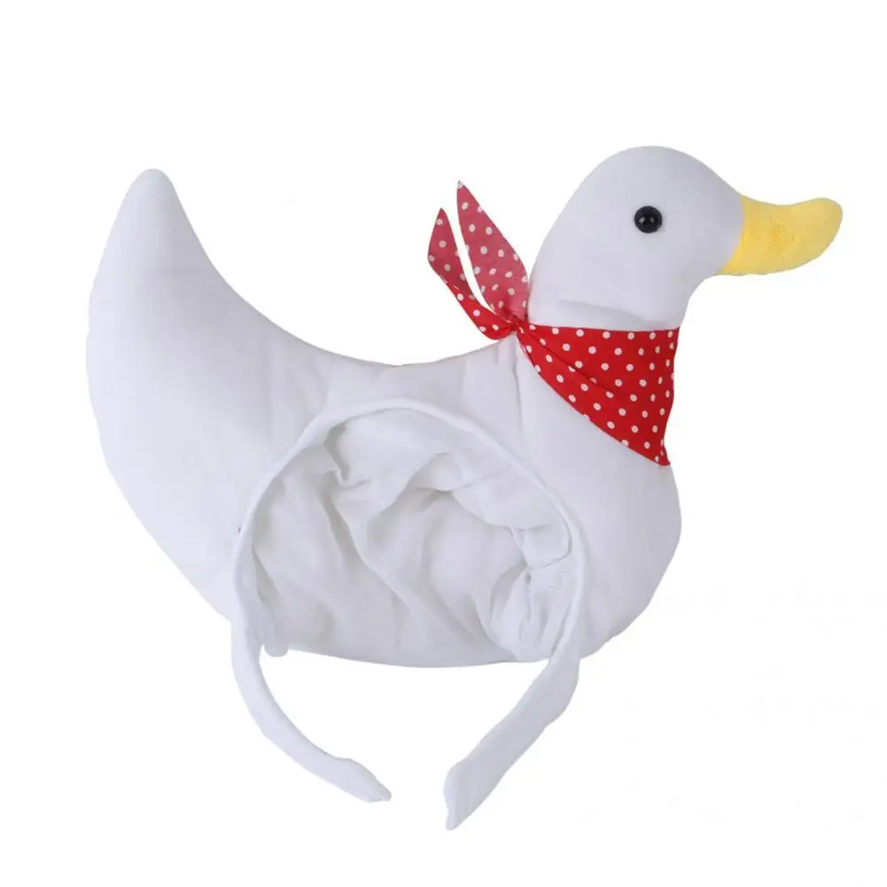 White High Quality Duck Soft Polyester Animal Headwear Pet Ornamental for Cat | Дом и сад