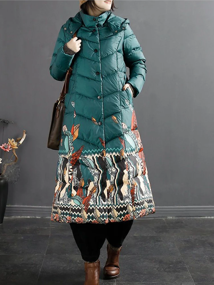 2023 Winter Women Long Parka Fashion Sonw Coat Print Thick Ultra Light 90% White Duck Down Jacket Warm Female Windproof Outwear
2023 Winter Women Long Parka Fashion Sonw Coat Print Thick Ultra Light 90% White Duck Down Jacket Warm Female Windproof Outwear