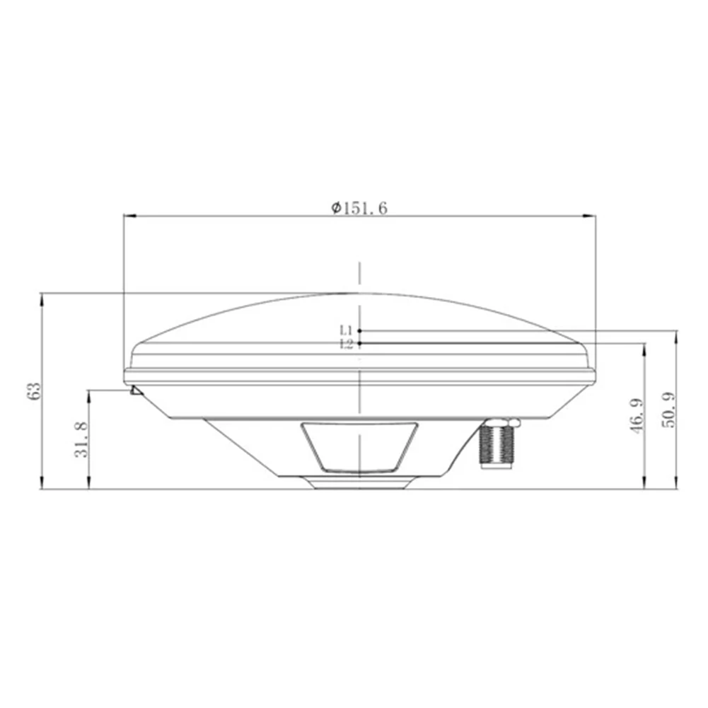 High Gain GNSS Antenna QT151+M90SD+Cable SMA Wide Angle Circular Polarization Suitable for Terminal Container Operations
High Gain GNSS Antenna QT151+M90SD+Cable SMA Wide Angle Circular Polarization Suitable for Terminal Container Operations