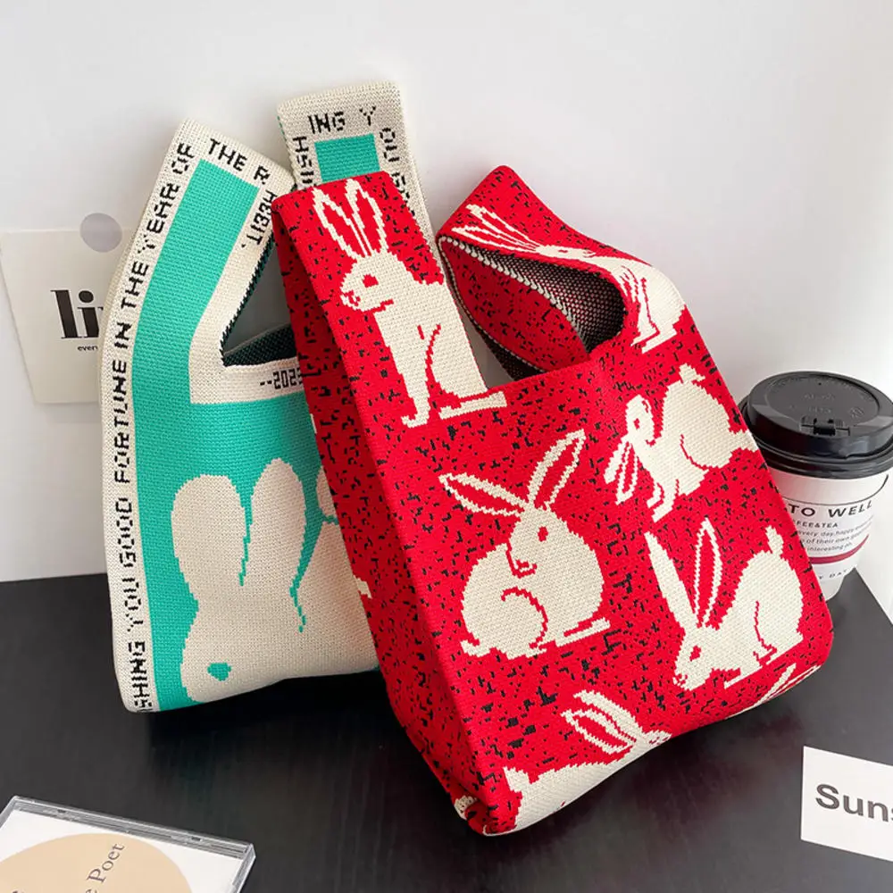 Handmade Knit Handbag Women Mini Knot Wrist-bag Female Casual Color Wide Stripe Plaid Tote Bag Student Reusable Shopping Bag
Handmade Knit Handbag Women Mini Knot Wrist-bag Female Casual Color Wide Stripe Plaid Tote Bag Student Reusable Shopping Bag