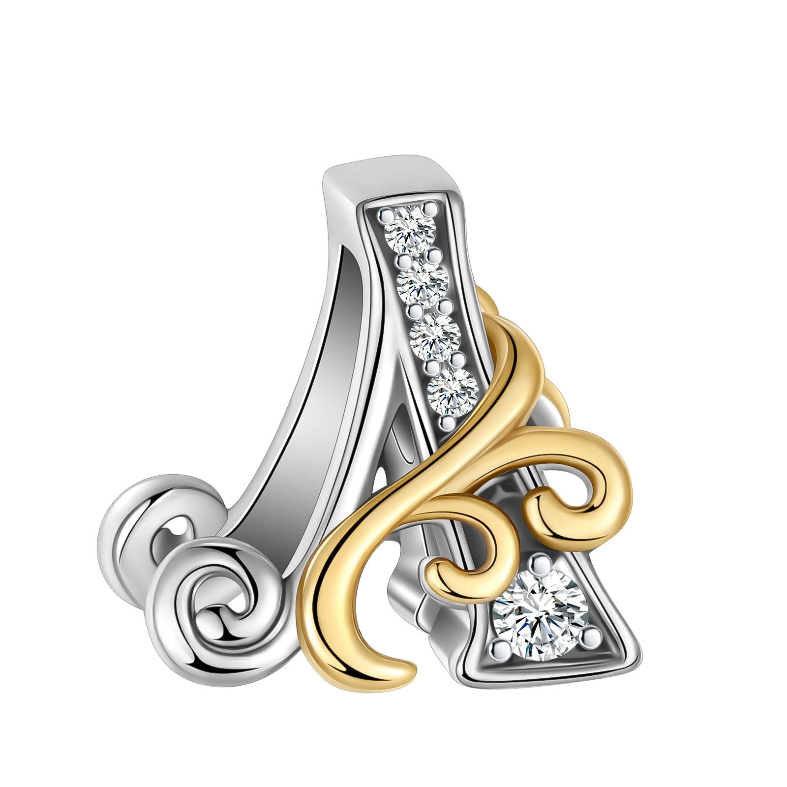 925 sterling silver golden letter A Fit Original Pandora charm bead Charm Bracelet Necklace Trinket Diy Women Jewelry
925 sterling silver golden letter A Fit Original Pandora charm bead Charm Bracelet Necklace Trinket Diy Women Jewelry