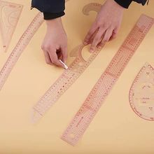7Pcs/Set Ruler Tailor Measuring Kit Sewing Drawing Ruler Yardstick Sleeve Arm French Curve Ruler Tool Cutting Marking Wheel
7Pcs/Set Ruler Tailor Measuring Kit Sewing Drawing Ruler Yardstick Sleeve Arm French Curve Ruler Tool Cutting Marking Wheel